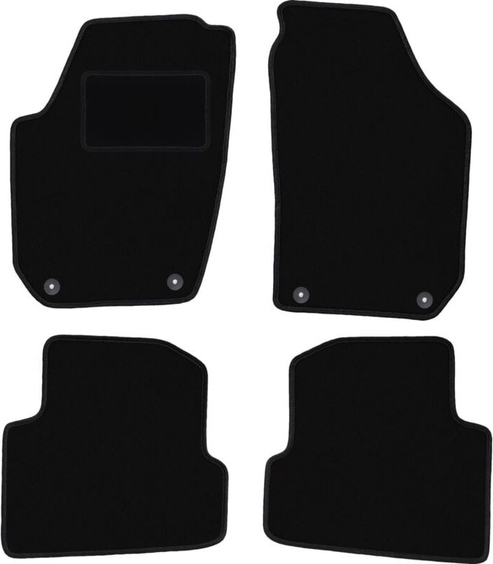 Schwarze Veloursmatten für: Skoda Fabia II Schrägheck, Kombi (2007-2014)
