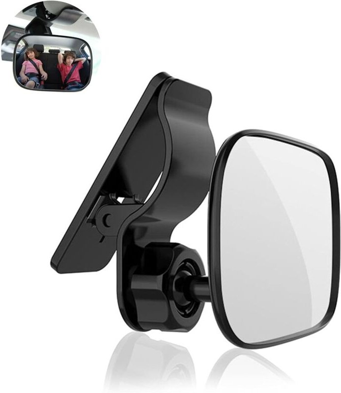 Baby-Autospiegel, 360° drehbarer Baby-Auto-Rückspiegel, Baby-Rückspiegel mit Clip, Babyüberwachung für den Rücksitz für ...