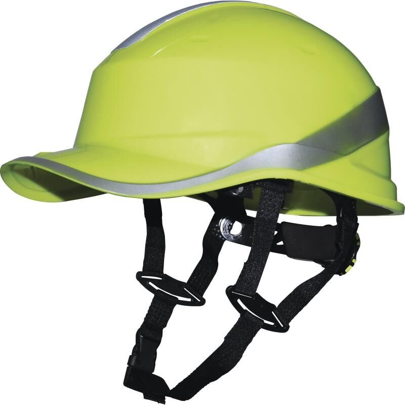 Bauhelm GELB DIAMOND V UP Form Baseballmütze Spannrotor DELTA PLUS - D020DIAM5UPJAFL