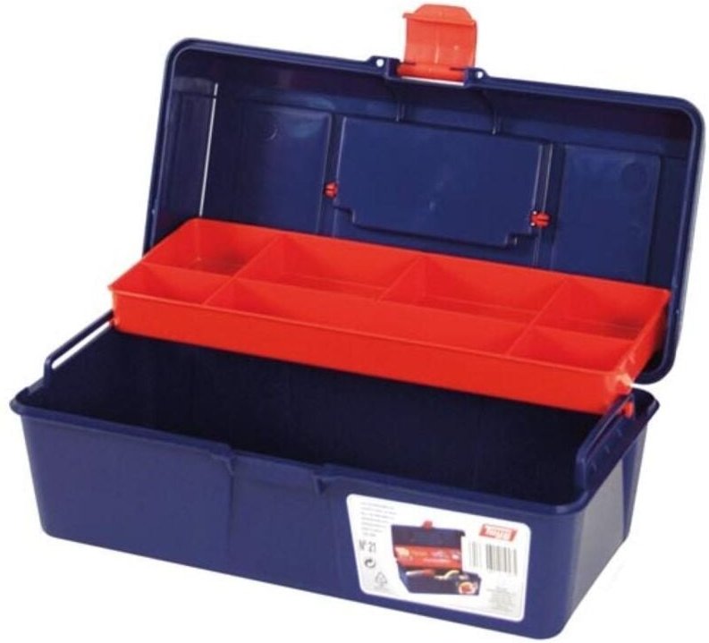 Werkzeugkasten - 310 x 160 x 130 mm - mit Tragekasten - 6,4 l