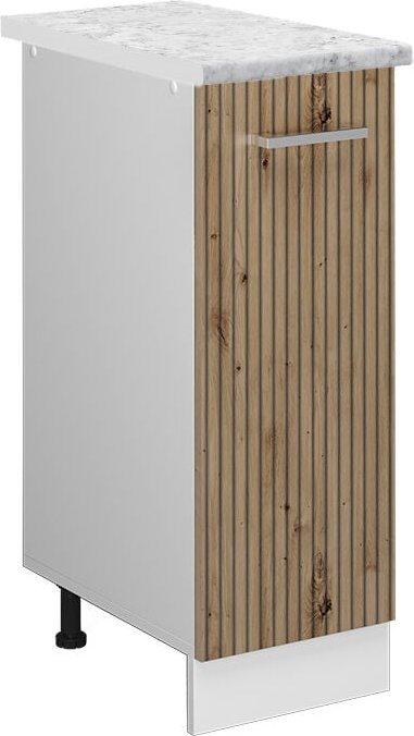 Vicco - Apothekerschrank R-Line, Artisan-Eiche, 30 cm , ap Marmor