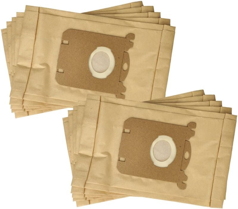 10x Staubsaugerbeutel kompatibel mit aeg UltraSilencer aus 4030, aus 4040 Staubsauger - Papier, 25,8cm x 16,2cm Sandfarb...
