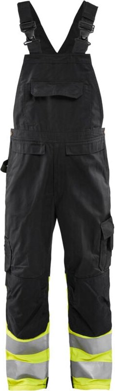 Arbeits-Overall mit hoher Sichtbarkeit 2662 - Schwarz/Neongelb 38