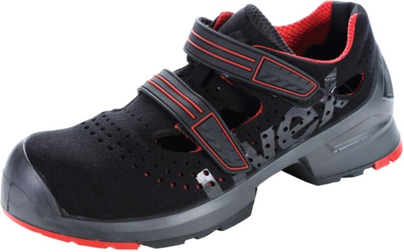 Uvex - Sandale schwarz/rot 1 x-tended support, S1P, EU-Schuhgröße: 44