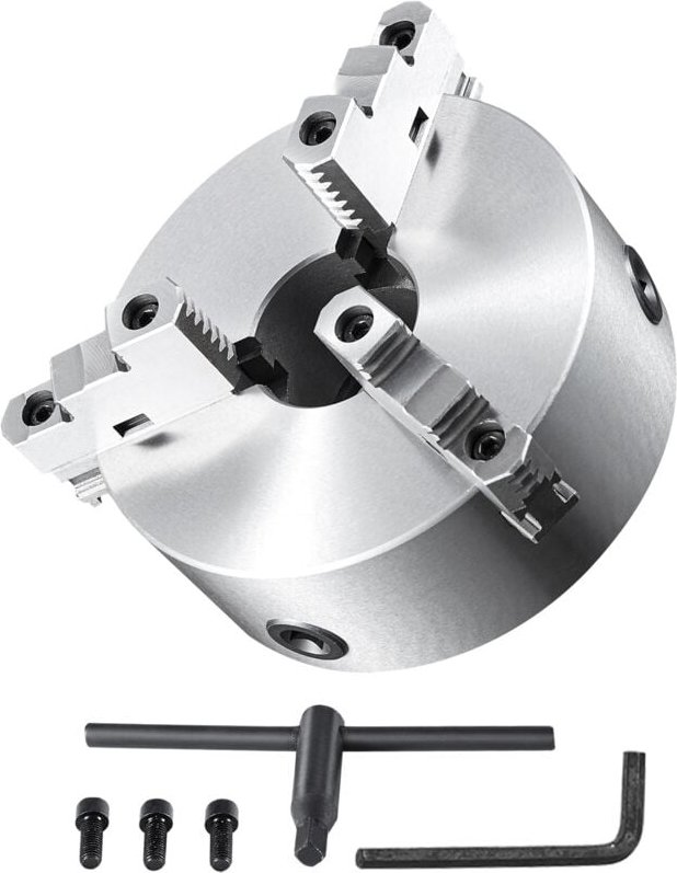 Mophorn - 3-Backen-Drehfutter, 8 Zoll, selbstzentrierend, Spannbereich 0,16-8 Zoll/4-200 mm mit T-Schlüsselschrauben und...