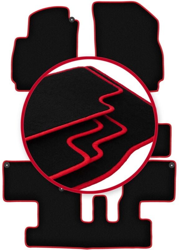 CARLUX-RED Autofußmatten für: Chevrolet Orlando I Minivan (2010-2018)