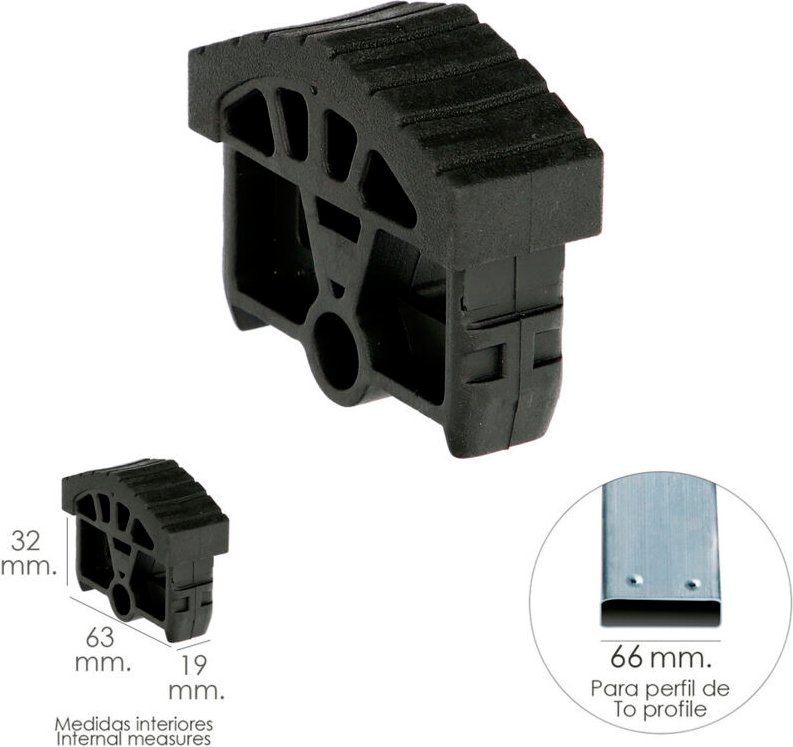 Contera Escalera Pronor 2 Tramos Con 10+10 Peldaños ( Perfil 66 mm.)