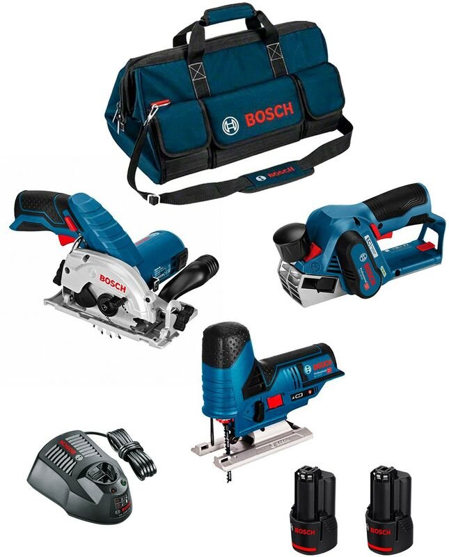 Bosch - Kit 12V BMKB3-28AD2 (gks 12V-26 + gst 12V-70 + gho 12V-20 + 2 x 2,0 Ah + GAL1230CV + hdbag)