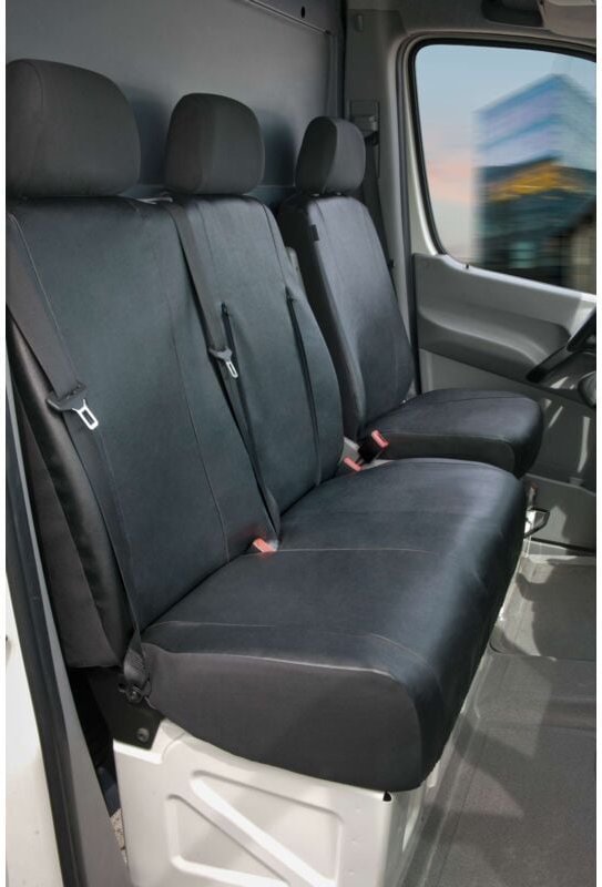 Walser - Passform Sitzbezug aus Kunstleder kompatibel mit Mercedes-Benz Sprinter, vw lt, Einzelsitz Armlehne innen & Dop...