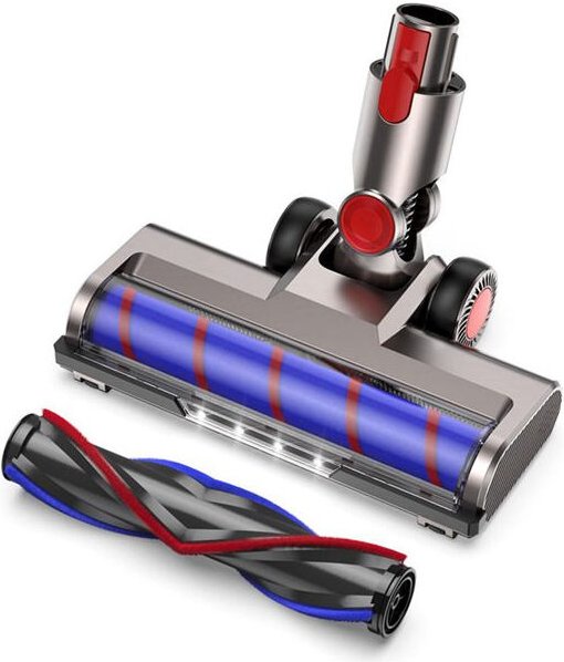 Bürste kompatibel mit Dyson V7 V8 V10 V11 V15 Staubsauger, Dyson flexible und um 180° schwenkbare Bürste mit 4 LED-Front...
