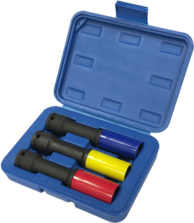 Set mit 3 Kunststoff-Innensechskantschluesseln 17-19-21 mm Fervi 0341/3ls