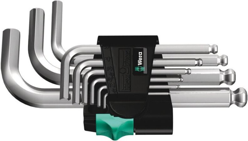 Wera - Winkelschraubendreher-Satz 950PKS/9 9-tlg, 6-kant, 1,5 - 10 mm, Kugelkopf