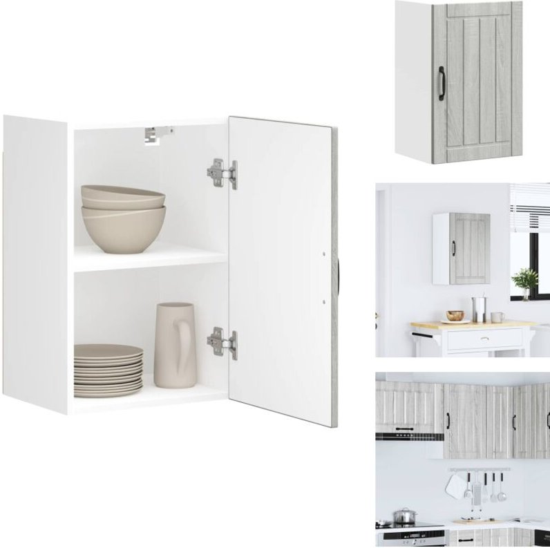 Küchen-Hängeschrank Lucca Grau Sonoma Holzwerkstoff - Küchen-Wandschrank - Küchen-Wandschränke - Wandschrank Küche - Küc...