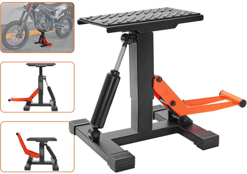 Mophorn - Dirtbike-Hebeständer, Motorrad-Wagenheberständer mit 200 kg Tragkraft und hydraulischer Hebefunktion, höhenver...