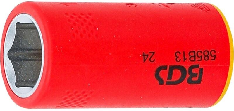 VDE-Steckschlüssel-Einsatz Sechskant Antrieb Innenvierkant 10 mm (3/8") SW 13 mm