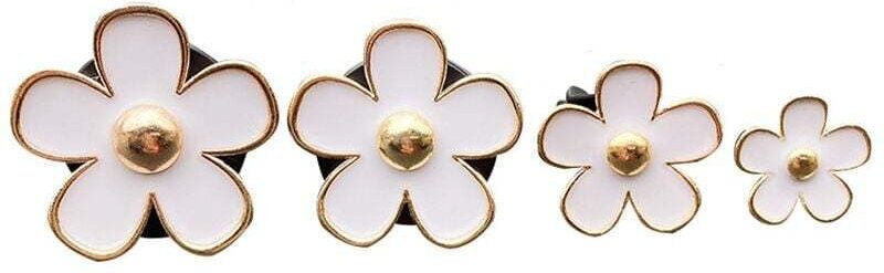 Weiß, 1,8 / 2,3 / 3 / 3,3 cm) Gänseblümchen, actoys 8 Gänseblümchen-Blumen-Lüftungsclips-Dekoration, Auto-Innenausstattu...