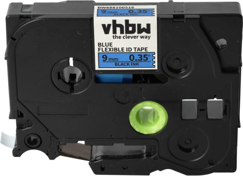 Vhbw - 1x Schriftband-Kassette kompatibel mit Brother pt 1250, 1200S, 1230PC, 1200P, 1250J Etiketten-Drucker 8m x 9mm Sc...