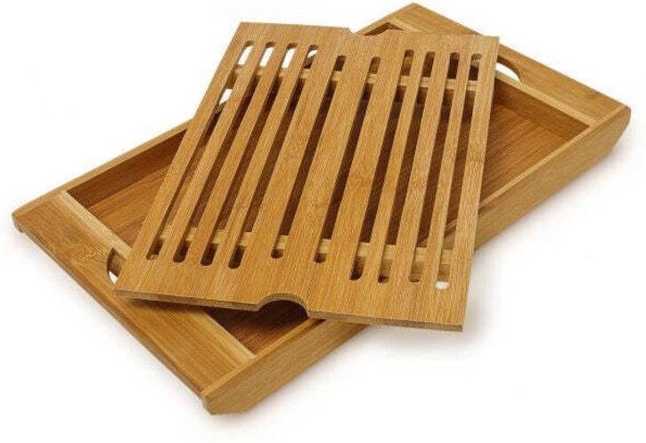 Brotschneidebrett mit auffangbehalter