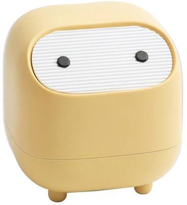 Kleiner Mülleimer, niedlicher Ninja-Desktop-Mülleimer mit Deckel, Auto-Mülleimer mit Deckel, Haushalts-Mülleimer, Büro-M...