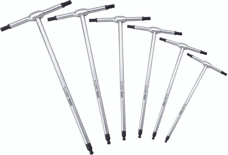 Usag - 280 TTS/SE6 Satz 6 Sechskant-T-Schlüsseln Außengewinde Kugelkopf 2,5–8 mm