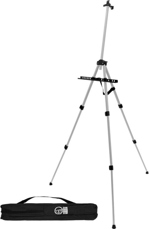 Ecd Germany - Staffelei, Atelierstaffelei aus Aluminium, Silber, Höhenverstellbar von 50-156 cm, Stabil und Ultraleicht,...