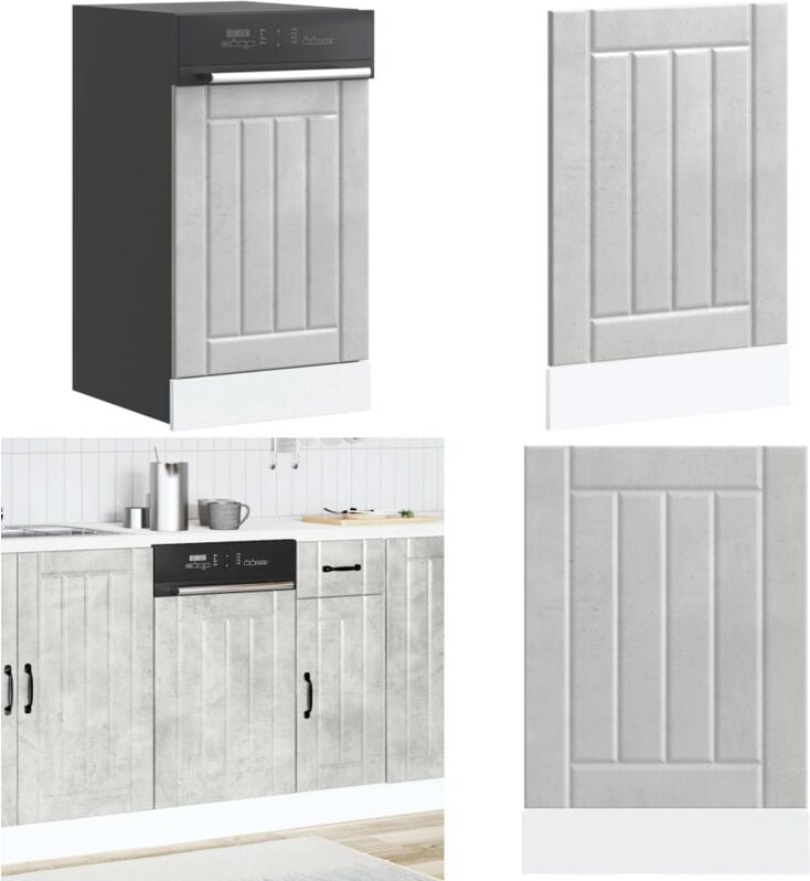 Geschirrspülerblende Lucca Betongrau Holzwerkstoff - Vidaxl
