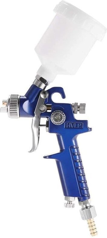HVLP 1,0mm Farbspritzpistole 120ML Spritzpistole Lackierpistole mit Tank Airbrush Airbrush Kit