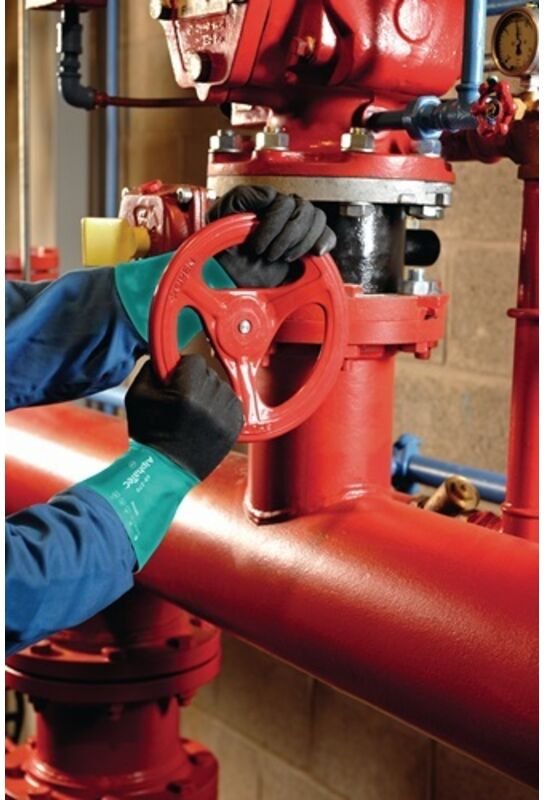 Chemiehandschuh AlphaTec 58-270 Gr.10 grün/grau EN 388,EN 374,EN 1149 Kat.III