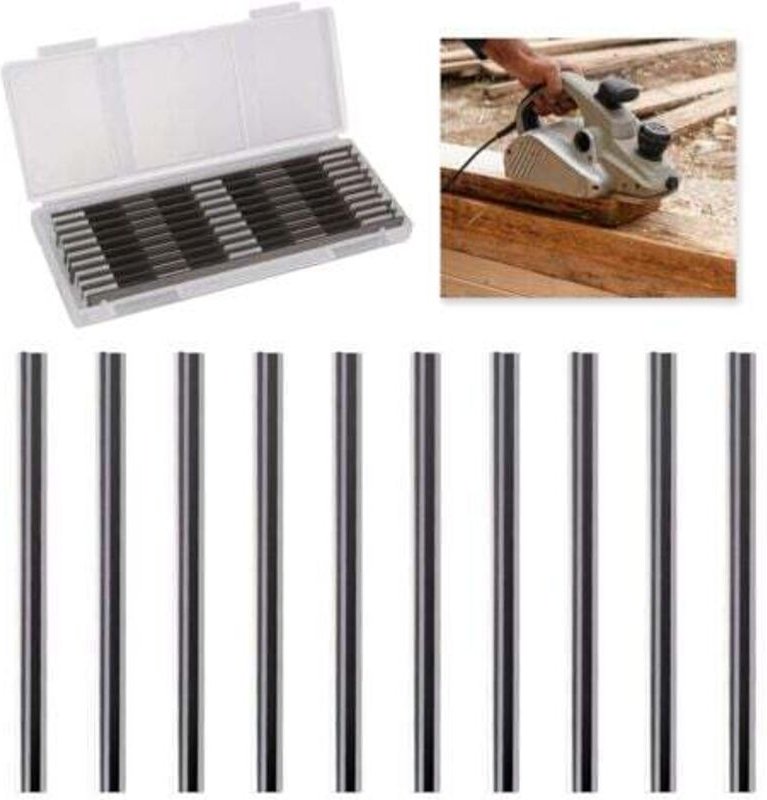10 Stück elektrische Hobelklingen, 82 mm Hobelklinge, kompatibel mit Makita, Bosch, Hitachi, Black & Decker, DeWalt, Tre...