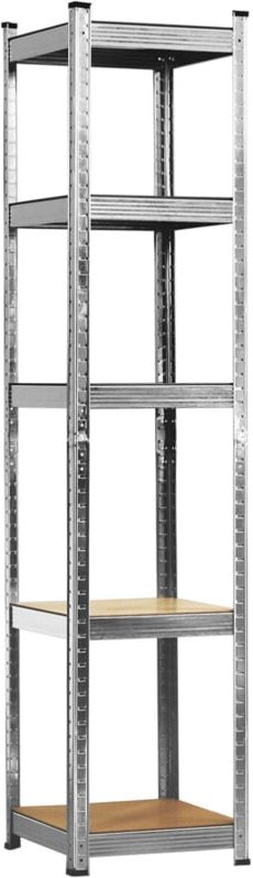 Modulares Regalsystem mit 5 verstellbaren Böden 180x40x40cm 175Kg O91