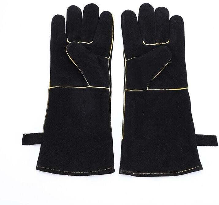 Thumbnail - Gabrielle - Extrem hitze- und feuerbeständige Handschuhe, Lederhandschuhe mit Kevlar-Nähten, perfekt für Kamin, Herd, Of...