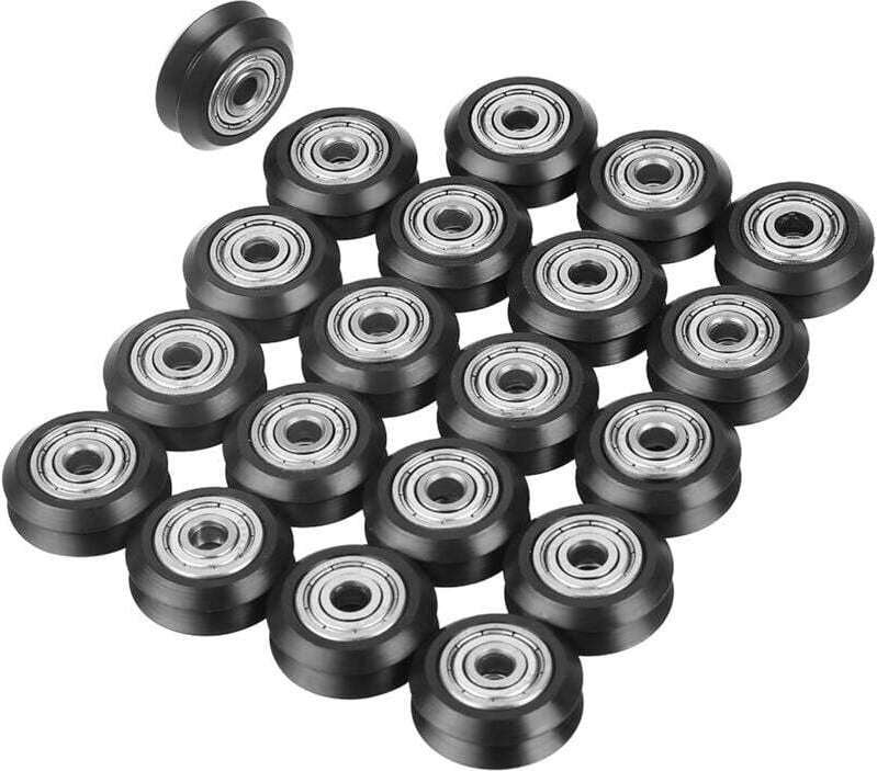 Thumbnail - UlisemWheels, 20 Stück V-förmiges Rillenrad, 5 mm Bohrung, 625 Lager, Riemenscheibe, Zubehör für 3D-Drucker, CNC