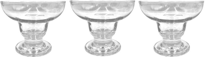 Buri - 3er-Set Eisbecher aus transparentem Glas Eisschale Dessertschale Dessertbecher
