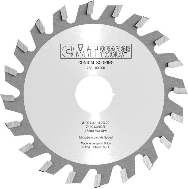 288.100.20H HW KONISCHES SCHERENMESSER 100x3.1-4.0/2.5x20 Z20 CO+ATB