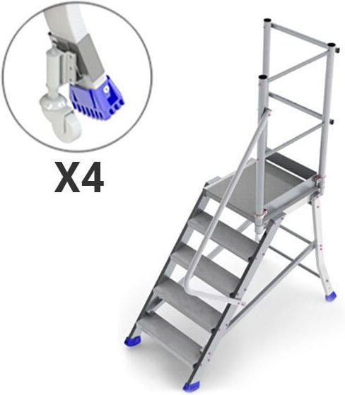 Thumbnail - Matisère - Plattformleitern 1 Stufen - Maximale Arbeitshöhe. 2.25m - ES301DA-R
