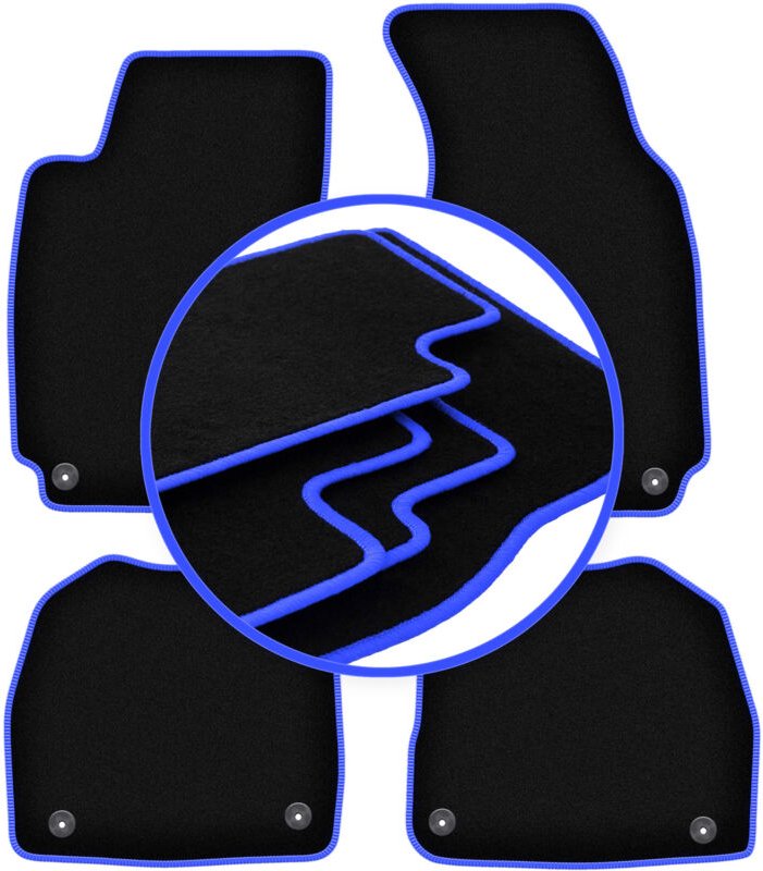 CARLUX-BLUE Autofußmatten für: Skoda Superb I Limousine (2001-2008)