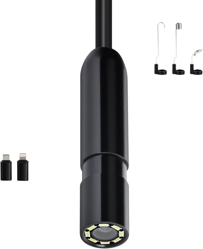 Mophorn Endoskopkamera mit 15 m Kabel, 1920P HD-Inspektionskamera für Android und iOS, industrielle Rohrkamera mit Beleu...