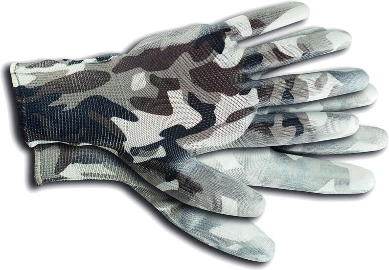 Thumbnail - Kixx - Handschuhe für die Gartenarbeit, Camouflage-Weiß - Größe 8