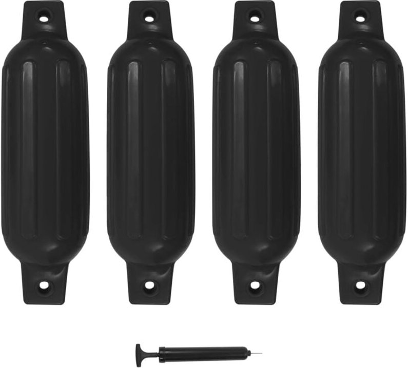 Bootsfender 4 Stk. Schwarz 41 x 11,5 cm pvc Vidaxl