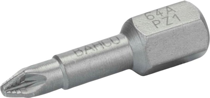 Thumbnail - Bahco 1/4 ACR-Torsions-Schraubendreher Bits für PZ1-Pozidriv-Schrauben 25 mm - 10 Stk./Kunststoffbox