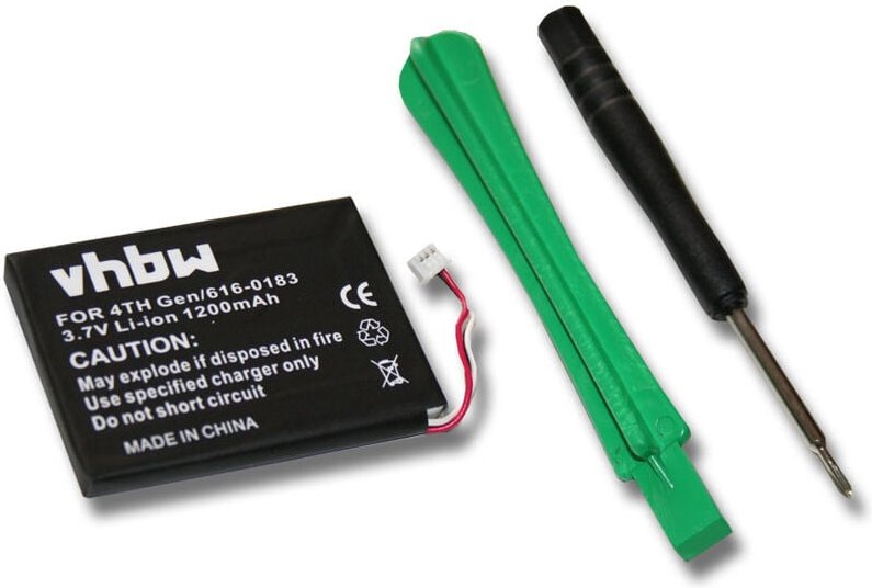 Vhbw - Akku kompatibel mit Apple iPod Photo 60GB M9830/A, 60GB M9830B/A, 60GB M9830CH/A MP3-Player Musik Player (1200 mA...