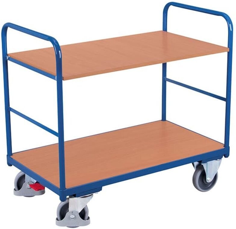 VARIOfit Etagenwagen, niedrig mit 2 Ladeflächen 1000x600mm