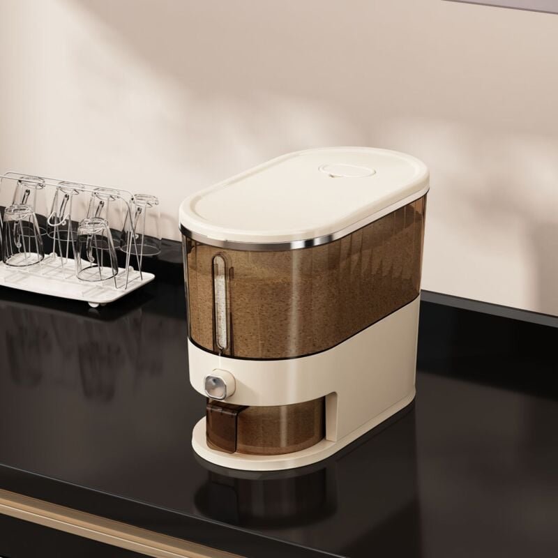 Aufbewahrungsbox, Küchen-Vorratsbehälter, staubdichter und feuchtigkeitsbeständiger Druckreiseimer - 10 l, 34 x 25 x 18 ...