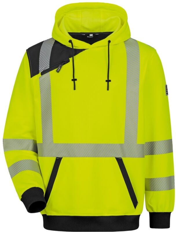 Feldtmann - Elysee Warnschutz-Hoodie Miletto 22613 Gr. s leuchtgelb/schwarz