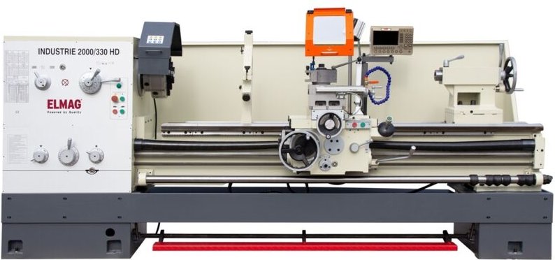 ELMAG Universal-Drehmaschine INDUSTRIE 3000/330 HD, inkl. 3-Achs-Positionsanzeige inkl. Schnellwechsel-Stahlhalter Set, ...