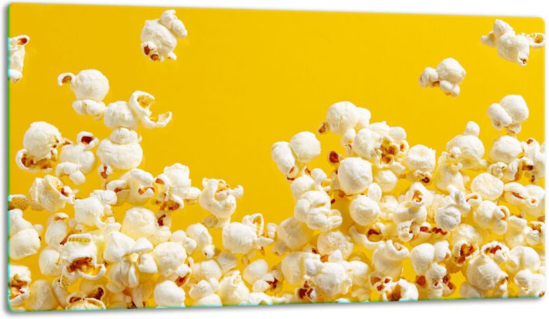 Glasschild Schneidebrett 52x30 Popcorn