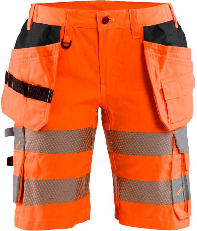 Thumbnail - Kurze Hochsichtbarkeits-Arbeitsshorts Damen Stretch 7186 - Orange M - FR(40) - SE(C38) - Normen