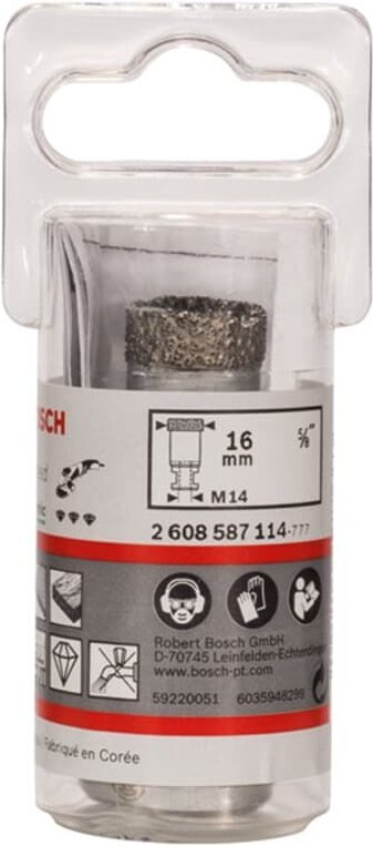 Diamanttrockenbohrer Dry Speed Best for Ceramic, für kleine Winkelschleifer, ø 16 mm - Bosch