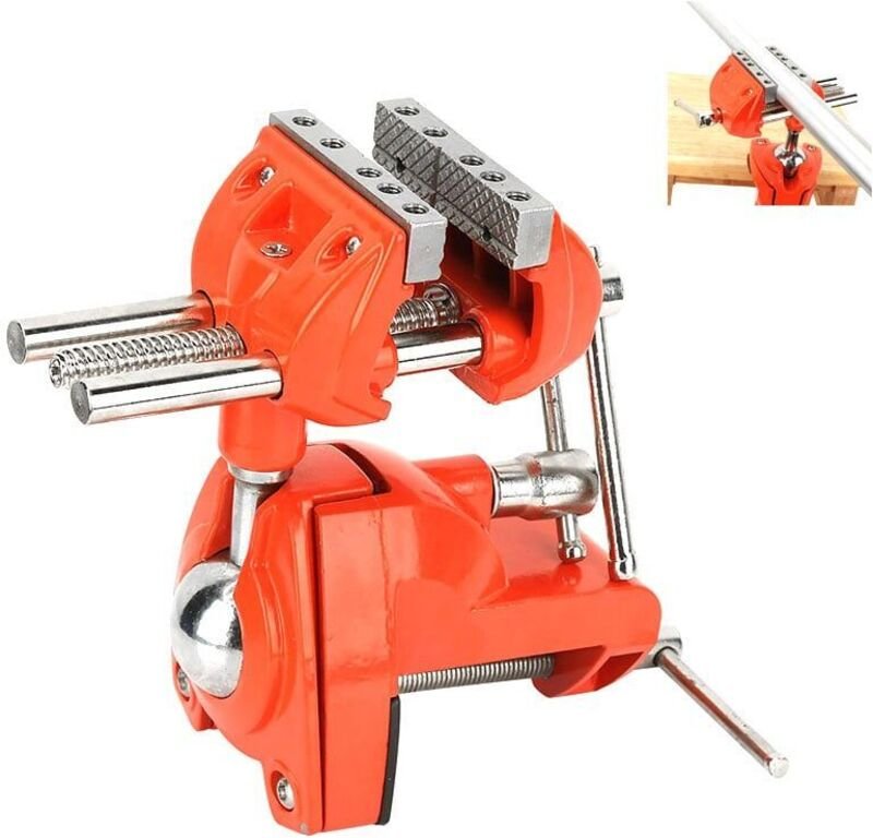 70 mm Gusseisen-Schraubstock – Mini-Schraubstock mit 360°-Schwenkfunktion, verstellbare Backenbreite, Schraubstock für d...