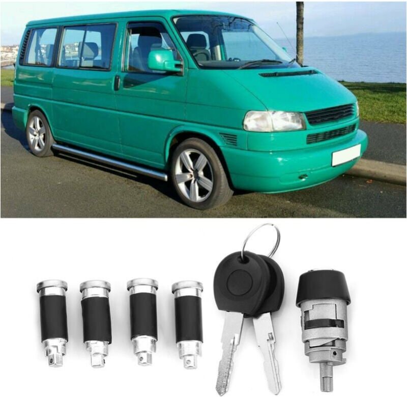Cyslmuk - Zünd-/Türschlosssatz, Zündschlosszylinder und Schlüssel für Transporter T4 Caravelle 1990–2003 357905855B